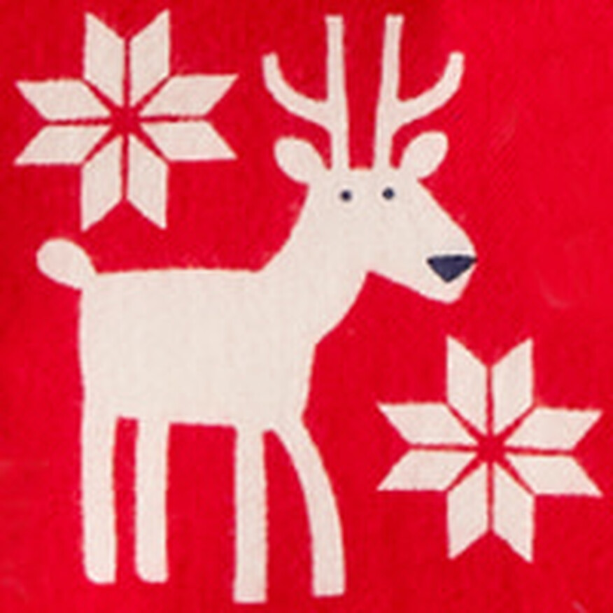 Dear Deer on Ribbon Red
